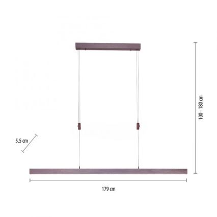 Paul Neuhaus 2568-24 - LED Dimmable chandelier on a string ADRIANA LED/14W/230V 2700-5000K