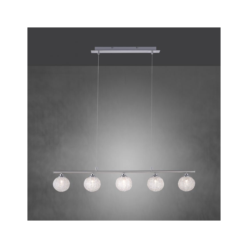 Paul Neuhaus 2790-55 - Chandelier on a string WOMBLE 5xG9/28W/230V