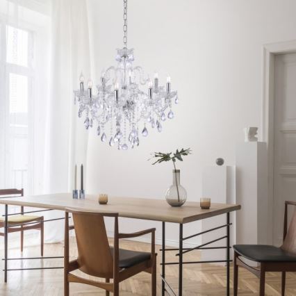 Paul Neuhaus 3081-00 - Crystal chandelier on a chain GRACIA 8xE14/40W/230V