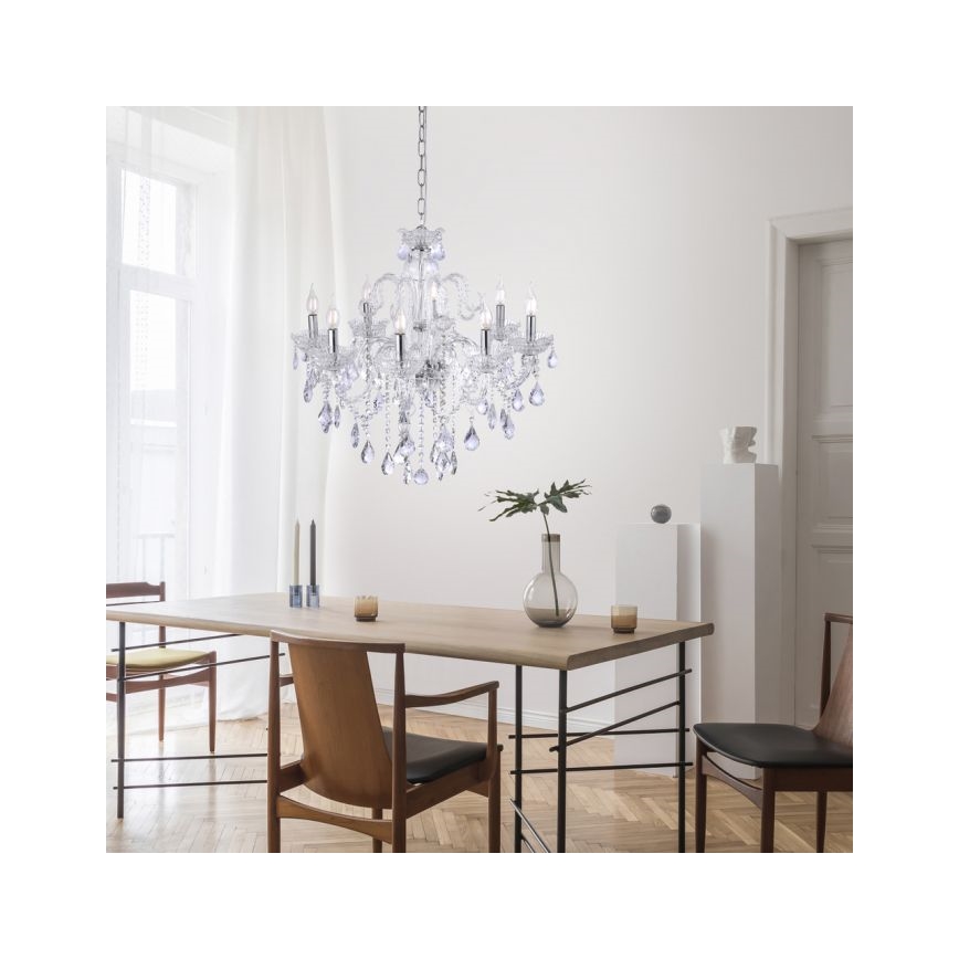 Paul Neuhaus 3081-00 - Crystal chandelier on a chain GRACIA 8xE14/40W/230V