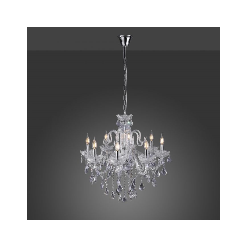 Paul Neuhaus 3081-00 - Crystal chandelier on a chain GRACIA 8xE14/40W/230V
