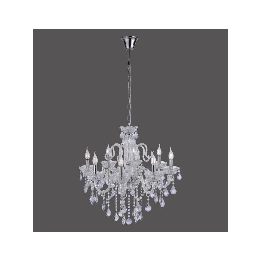 Paul Neuhaus 3081-00 - Crystal chandelier on a chain GRACIA 8xE14/40W/230V