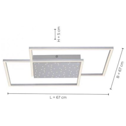 Paul Neuhaus 6024-55 - LED Dimmable surface-mounted chandelier YUKI LED/49W/230V + remote control