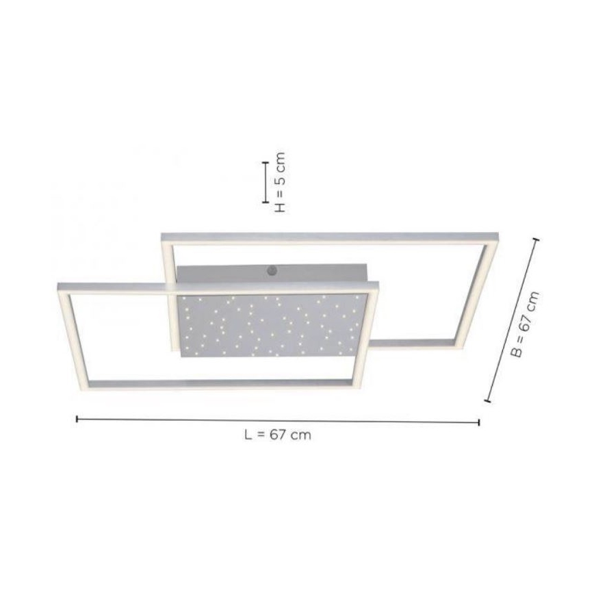 Paul Neuhaus 6024-55 - LED Dimmable surface-mounted chandelier YUKI LED/49W/230V + remote control