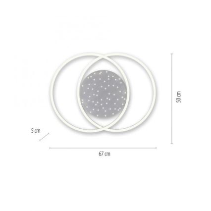 Paul Neuhaus 6025-55 - LED Dimmable ceiling light YUKI LED/48W/230V + remote control