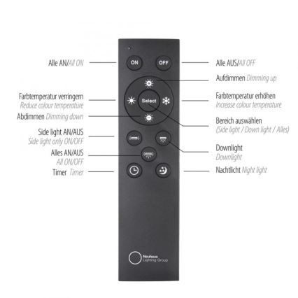 Paul Neuhaus 6121-79 - LED Dimmable spotlight PURE 4xLED/4W/230V + LED/9W 2700-5000K + remote control