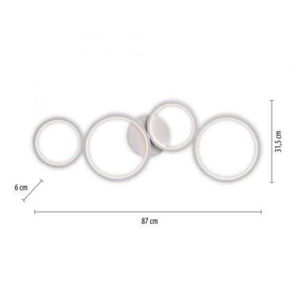 Paul Neuhaus 6183-16 - LED Dimmable ceiling light KIRINGE LED/26W/230V