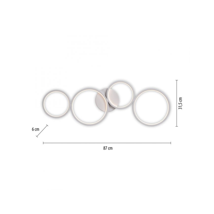 Paul Neuhaus 6183-16 - LED Dimmable ceiling light KIRINGE LED/26W/230V