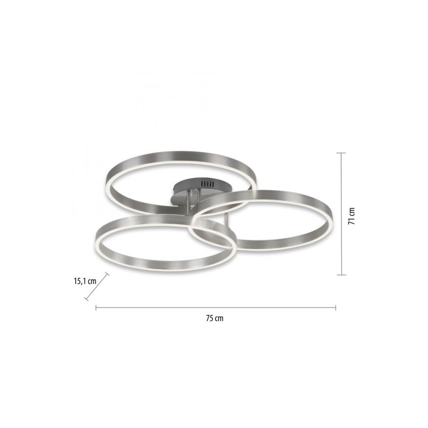 Paul Neuhaus 6233-55 - LED Dimmable ceiling light PAAN LED/45,5W/230V 2700-5000K + remote control