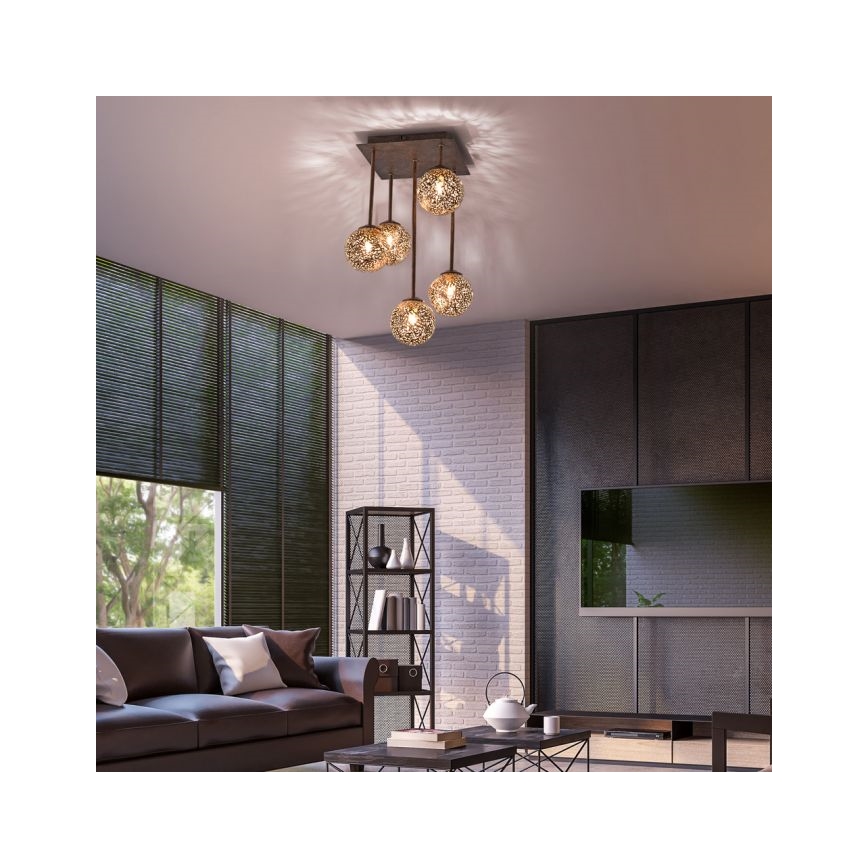 Paul Neuhaus 6234-48 - Chandelier on a pole GRETA 5xG9/40W/230V