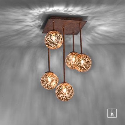 Paul Neuhaus 6234-48 - Chandelier on a pole GRETA 5xG9/40W/230V