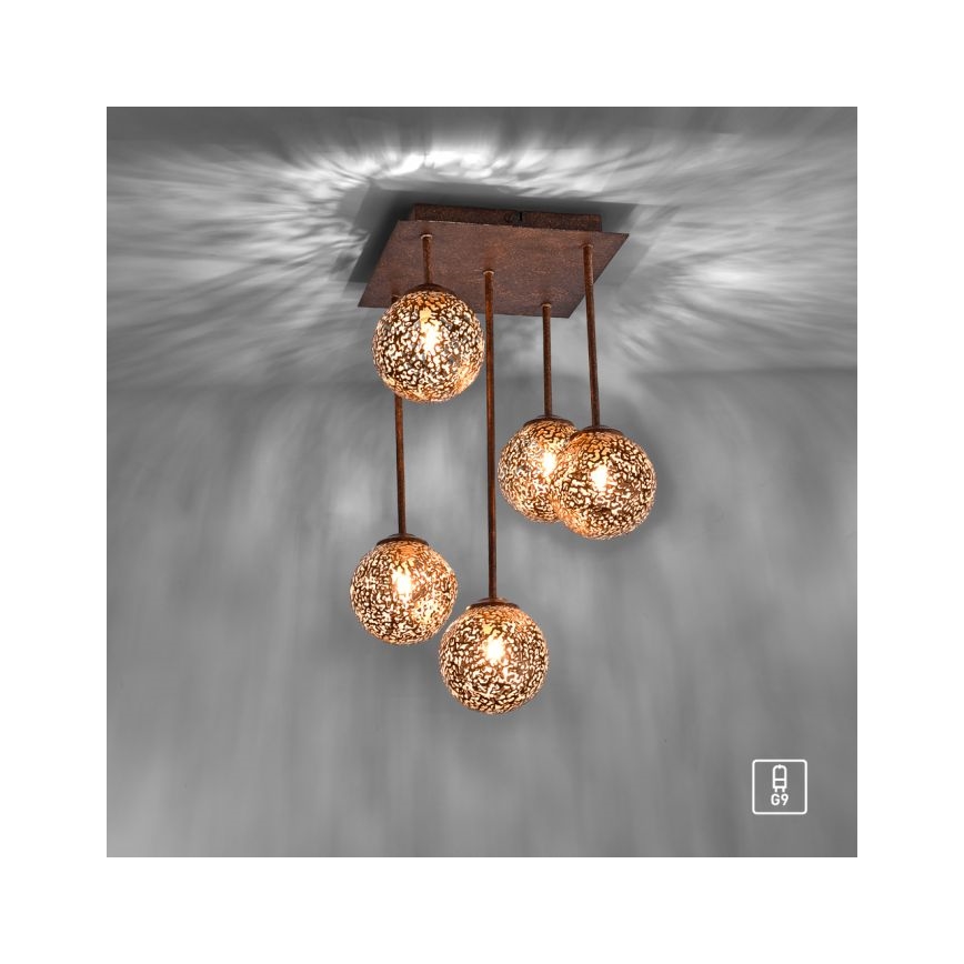 Paul Neuhaus 6234-48 - Chandelier on a pole GRETA 5xG9/40W/230V