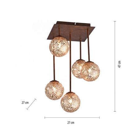 Paul Neuhaus 6234-48 - Chandelier on a pole GRETA 5xG9/40W/230V