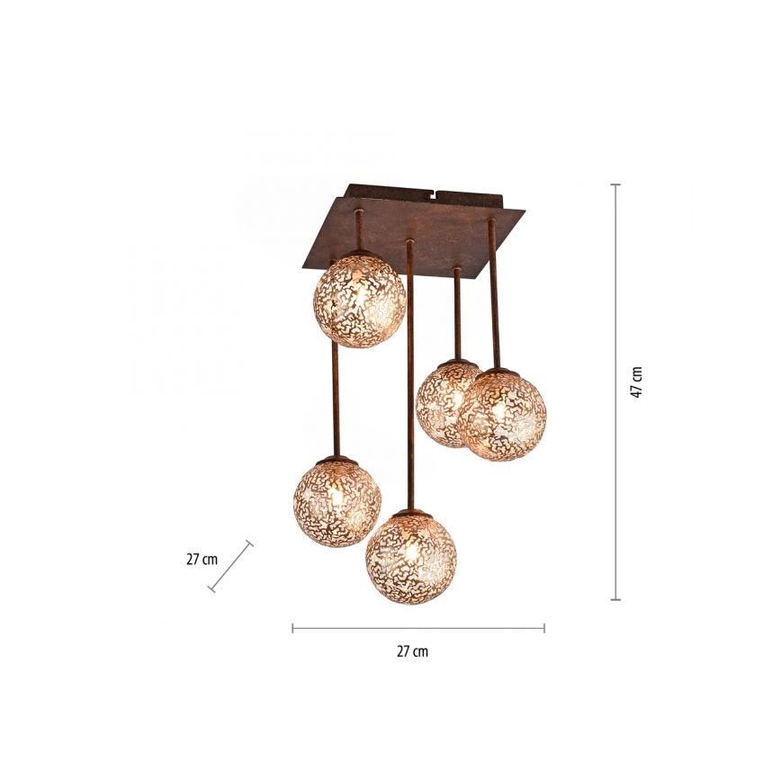 Paul Neuhaus 6234-48 - Chandelier on a pole GRETA 5xG9/40W/230V