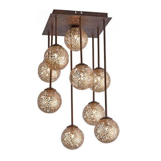 Paul Neuhaus 6238-48 - Chandelier on a pole GRETA 9xG9/40W/230V