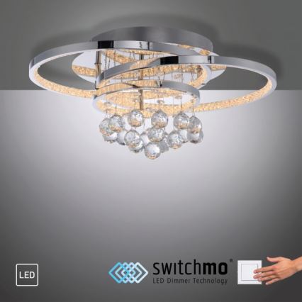 Paul Neuhaus 6267-17 - LED Dimmable ceiling light ROTAZO LED/32W/230V d. 45 cm shiny chrome