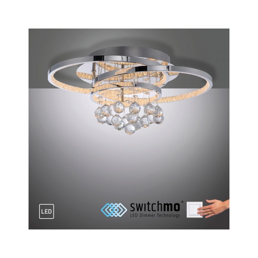 Paul Neuhaus 6267-17 - LED Dimmable ceiling light ROTAZO LED/32W/230V d. 45 cm shiny chrome