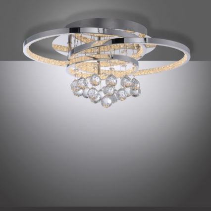 Paul Neuhaus 6267-17 - LED Dimmable ceiling light ROTAZO LED/32W/230V d. 45 cm shiny chrome