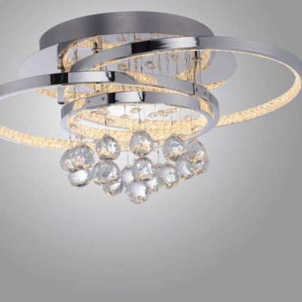Paul Neuhaus 6267-17 - LED Dimmable ceiling light ROTAZO LED/32W/230V d. 45 cm shiny chrome
