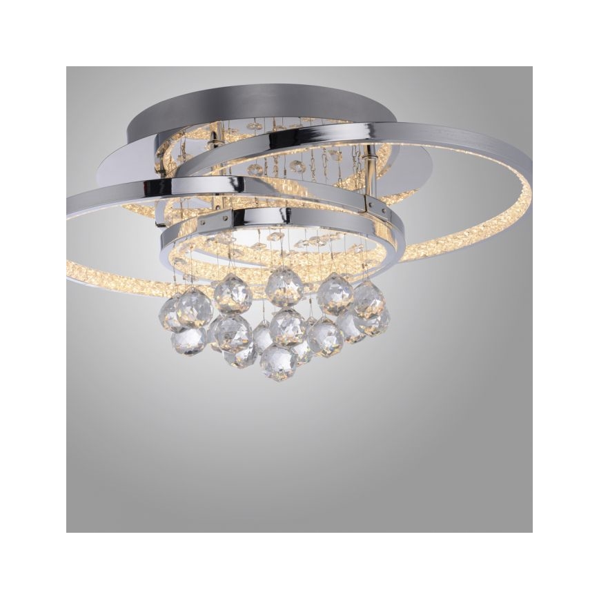Paul Neuhaus 6267-17 - LED Dimmable ceiling light ROTAZO LED/32W/230V d. 45 cm shiny chrome