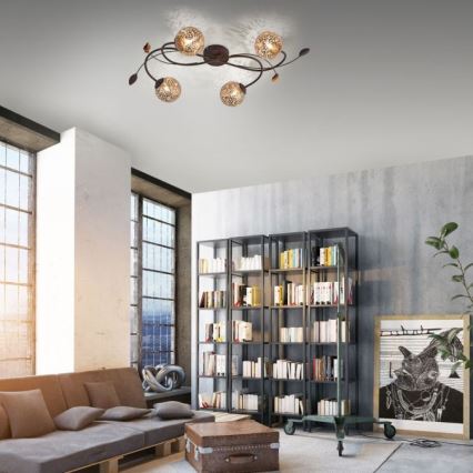 Paul Neuhaus 6395-48 - Surface-mounted chandelier GRETA 4xG9/40W/230V