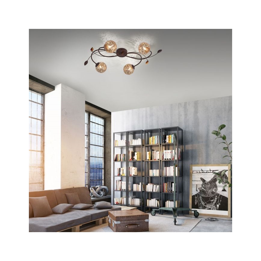 Paul Neuhaus 6395-48 - Surface-mounted chandelier GRETA 4xG9/40W/230V