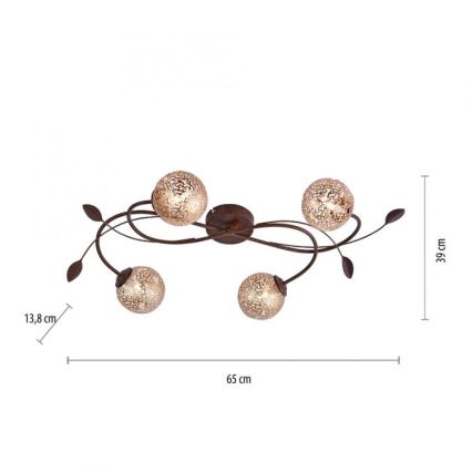 Paul Neuhaus 6395-48 - Surface-mounted chandelier GRETA 4xG9/40W/230V