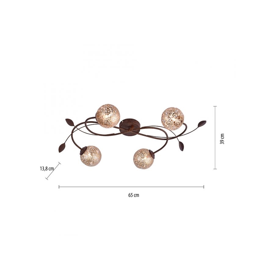Paul Neuhaus 6395-48 - Surface-mounted chandelier GRETA 4xG9/40W/230V