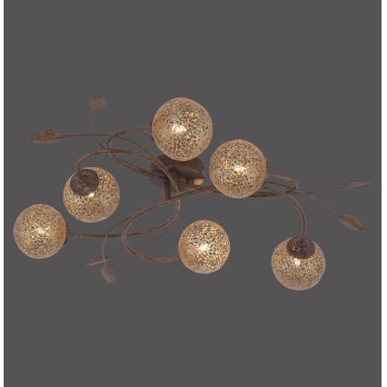 Paul Neuhaus 6398-48 - Surface-mounted chandelier GRETA 6xG9/40W/230V