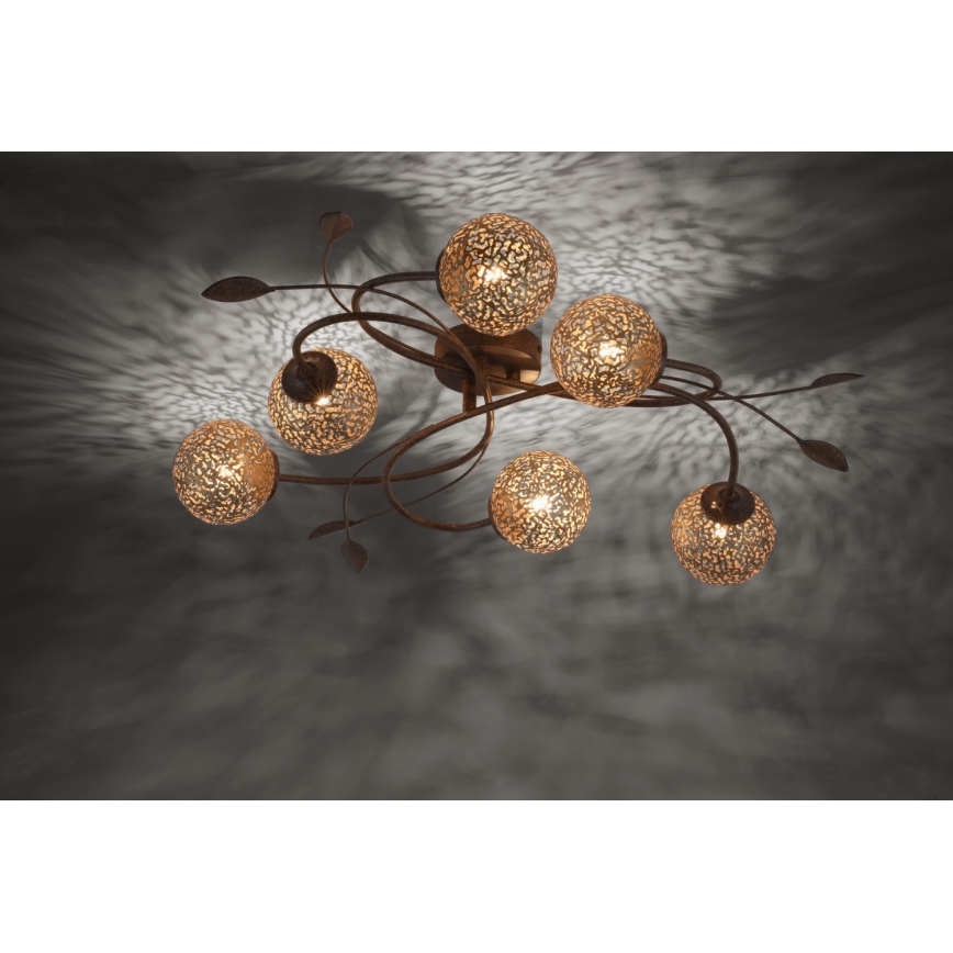 Paul Neuhaus 6398-48 - Surface-mounted chandelier GRETA 6xG9/40W/230V