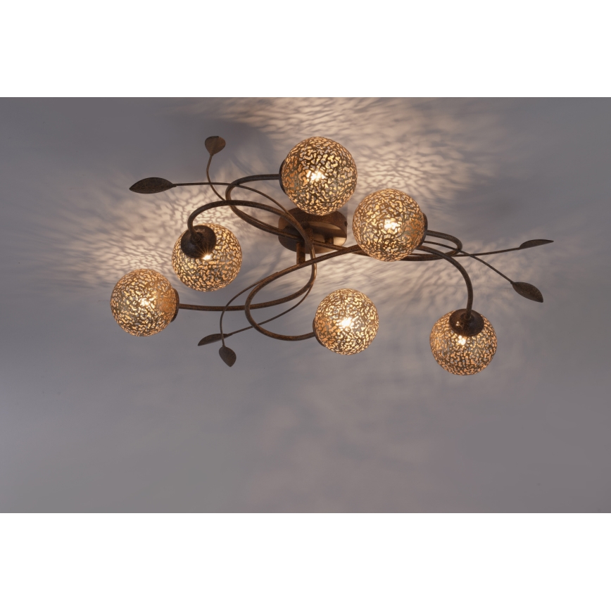 Paul Neuhaus 6398-48 - Surface-mounted chandelier GRETA 6xG9/40W/230V