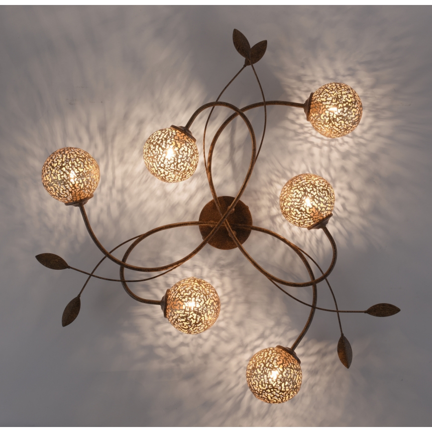 Paul Neuhaus 6398-48 - Surface-mounted chandelier GRETA 6xG9/40W/230V