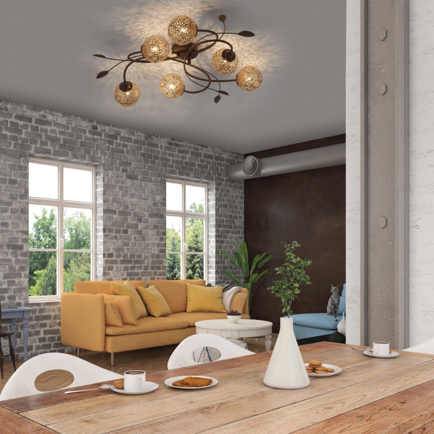 Paul Neuhaus 6398-48 - Surface-mounted chandelier GRETA 6xG9/40W/230V