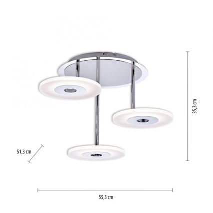 Paul Neuhaus 6446-55 - LED Dimmable chandelier ADALI 3xLED/13W/230V