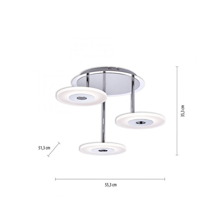 Paul Neuhaus 6446-55 - LED Dimmable chandelier ADALI 3xLED/13W/230V