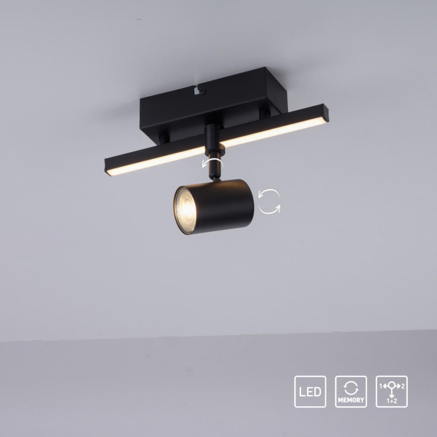 Paul Neuhaus 6523-18 - LED Spotlight BARIK 1xGU10/4,5W/230V + LED/3W