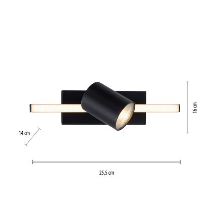 Paul Neuhaus 6523-18 - LED Spotlight BARIK 1xGU10/4,5W/230V + LED/3W