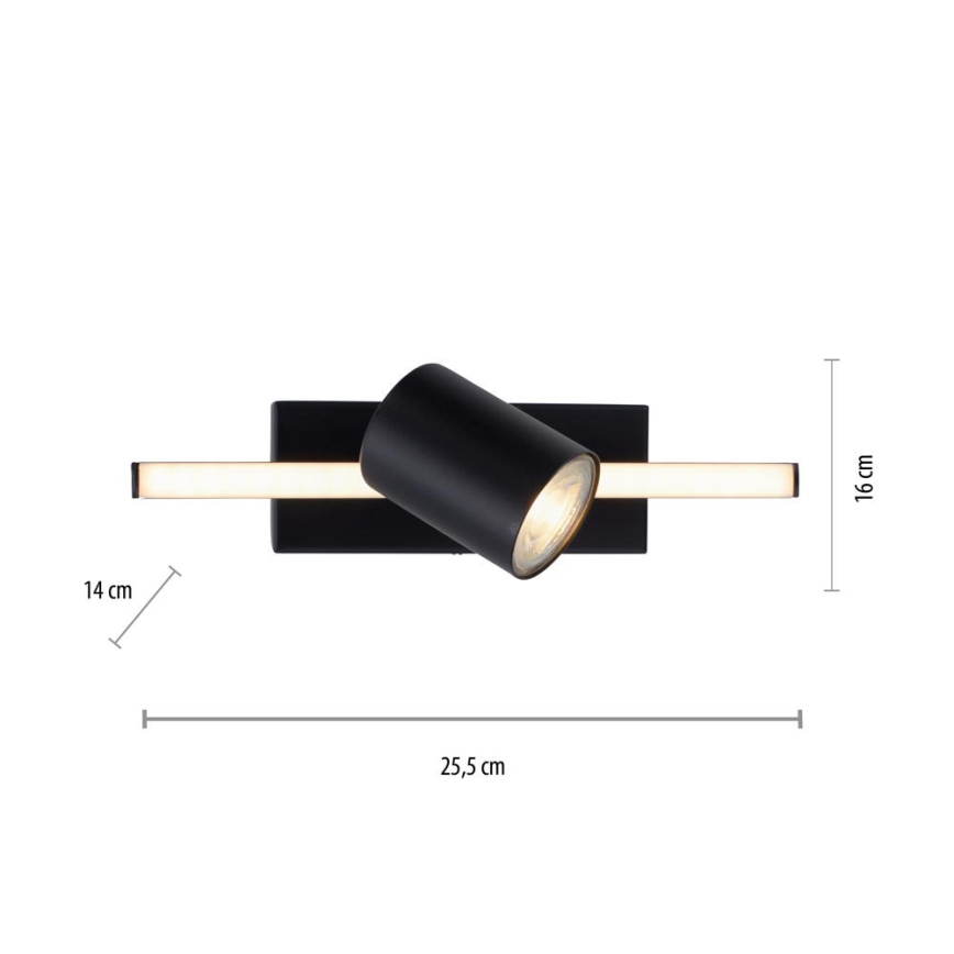 Paul Neuhaus 6523-18 - LED Spotlight BARIK 1xGU10/4,5W/230V + LED/3W
