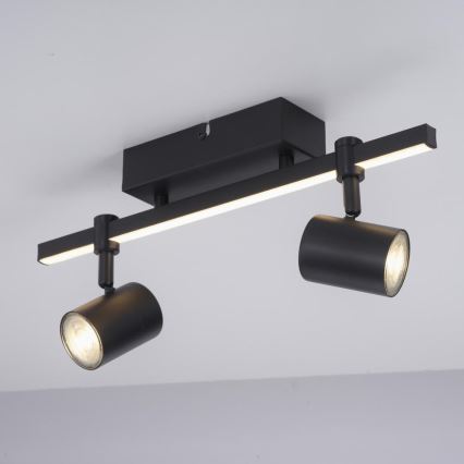 Paul Neuhaus 6524-18 - LED Spotlight BARIK 2xGU10/4,5W/230V + LED/5W