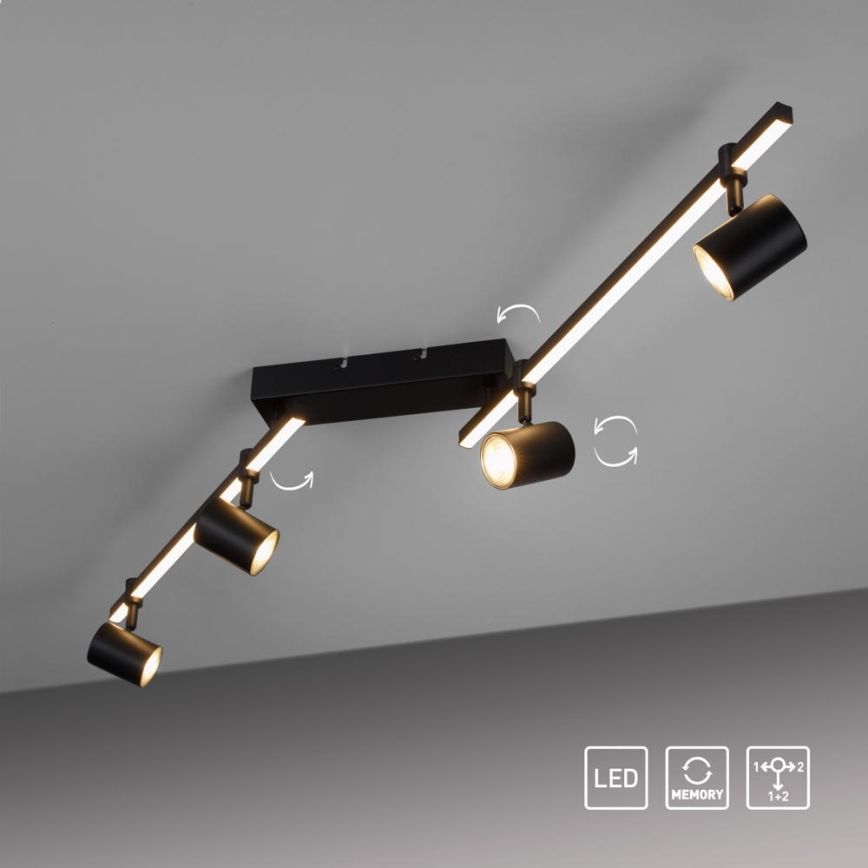 Paul Neuhaus 6525-18 - LED Spotlight BARIK 4xGU10/4,5W/230V + LED/10W