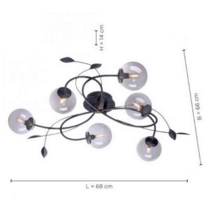 Paul Neuhaus 6737-18 - LED Surface-mounted chandelier WIDOW 6xG9/3W/230V
