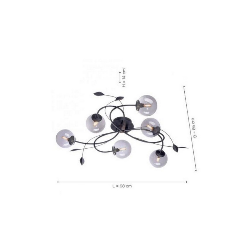 Paul Neuhaus 6737-18 - LED Surface-mounted chandelier WIDOW 6xG9/3W/230V
