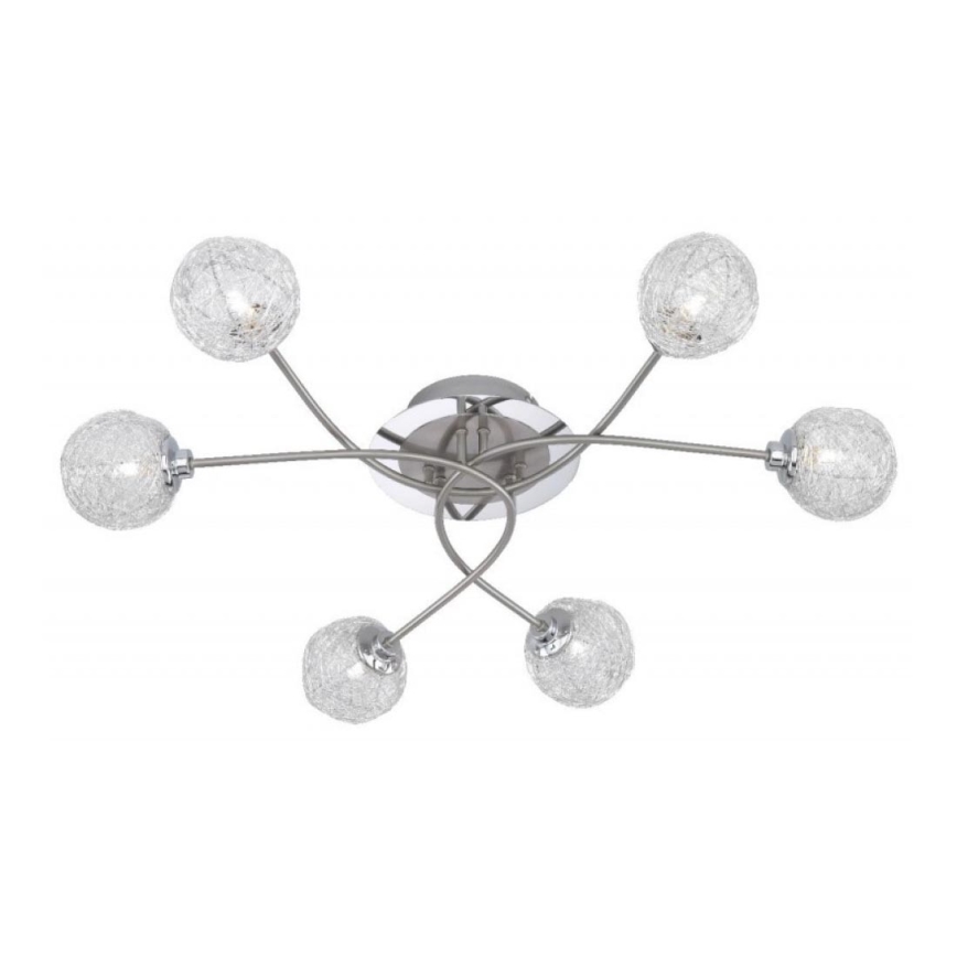 Paul Neuhaus 6796-55 - Surface-mounted chandelier WOMBLE 6xG9/28W/230V