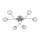 Paul Neuhaus 6796-55 - Surface-mounted chandelier WOMBLE 6xG9/28W/230V