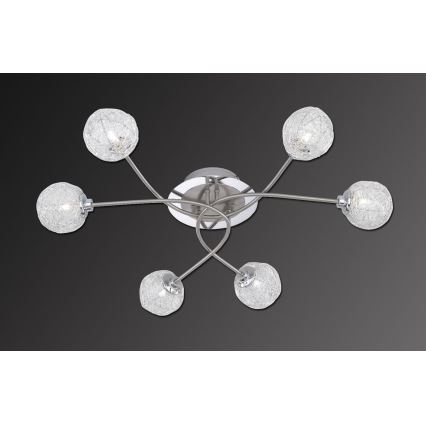 Paul Neuhaus 6796-55 - Surface-mounted chandelier WOMBLE 6xG9/28W/230V