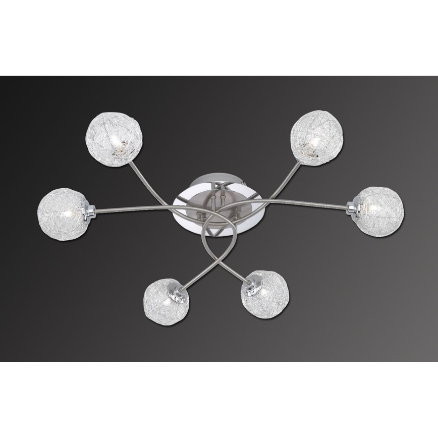 Paul Neuhaus 6796-55 - Surface-mounted chandelier WOMBLE 6xG9/28W/230V