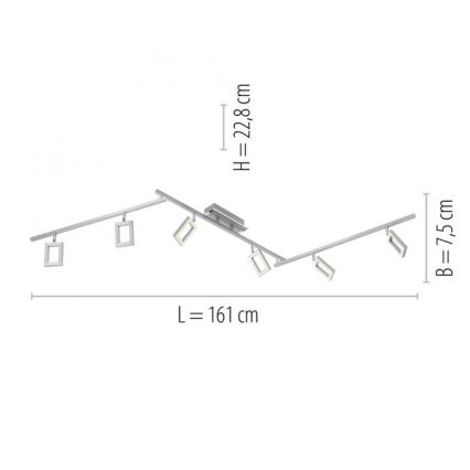Paul Neuhaus 6965-55 - LED Dimmable spotlight INIGO 6xLED/4W/230V
