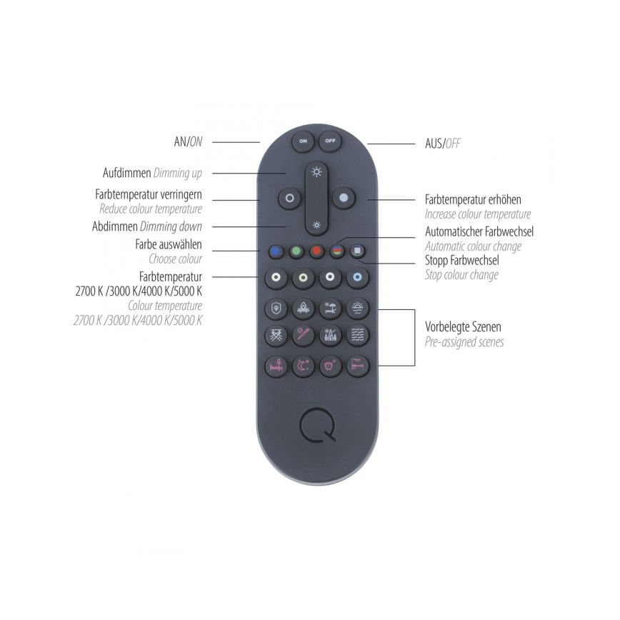 Paul Neuhaus 8007-70 - LED Dimmable ceiling light Q-PIATO LED/35W/230V 2700-5000K Wi-Fi + remote control