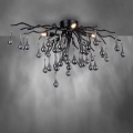 Paul Neuhaus 8090-18 - Flush-mounted chandelier ICICLE 4xG9/40W/230V 30x60 cm black