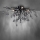 Paul Neuhaus 8090-18 - Flush-mounted chandelier ICICLE 4xG9/40W/230V 30x60 cm black